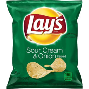 Lay s Sour Cream & Onion Potato Chips, 1 Ounce, 104 Per Case