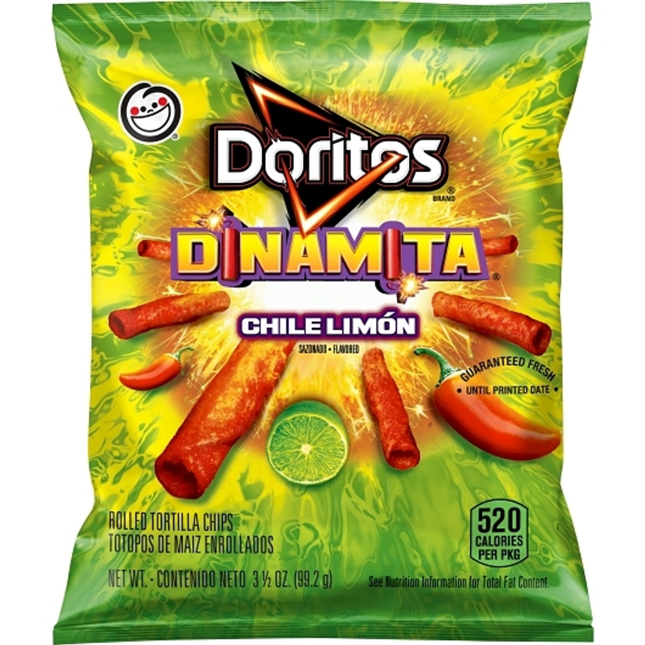 Doritos Dinamita Rolled Tortilla Chip Chile Limon, 3.5 Ounce, 32 Per Case