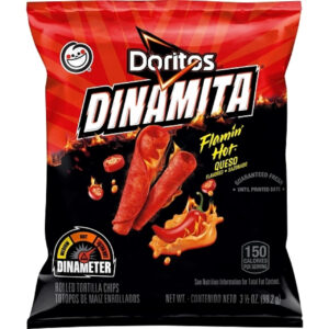 Doritos Dinamita Tortilla Chips Flamin Hot Queso, 3.5 Ounce, 32 Per Case