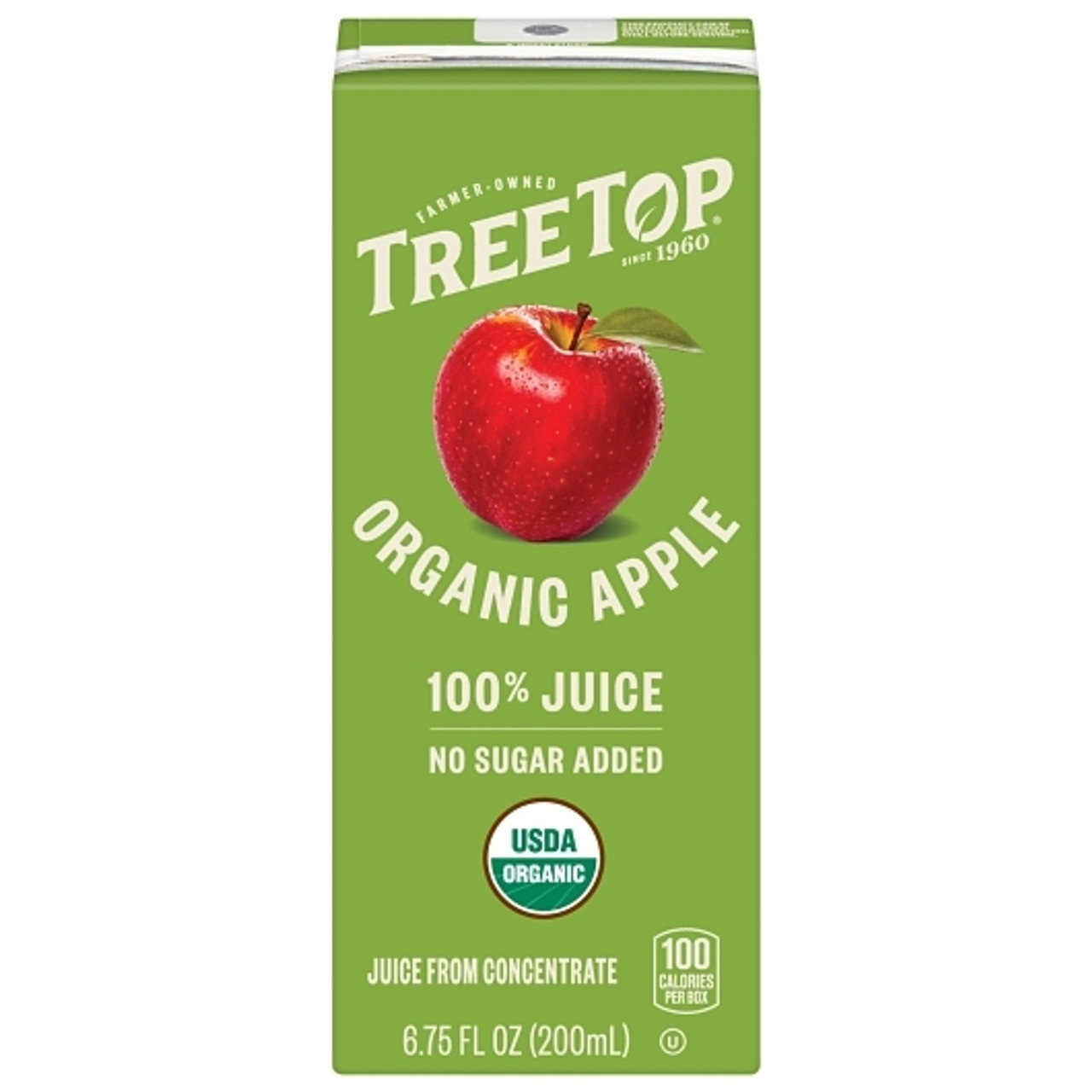 Tree Top Organic Apple Juice, 6.75 Fluid Ounce, 40 Per Case