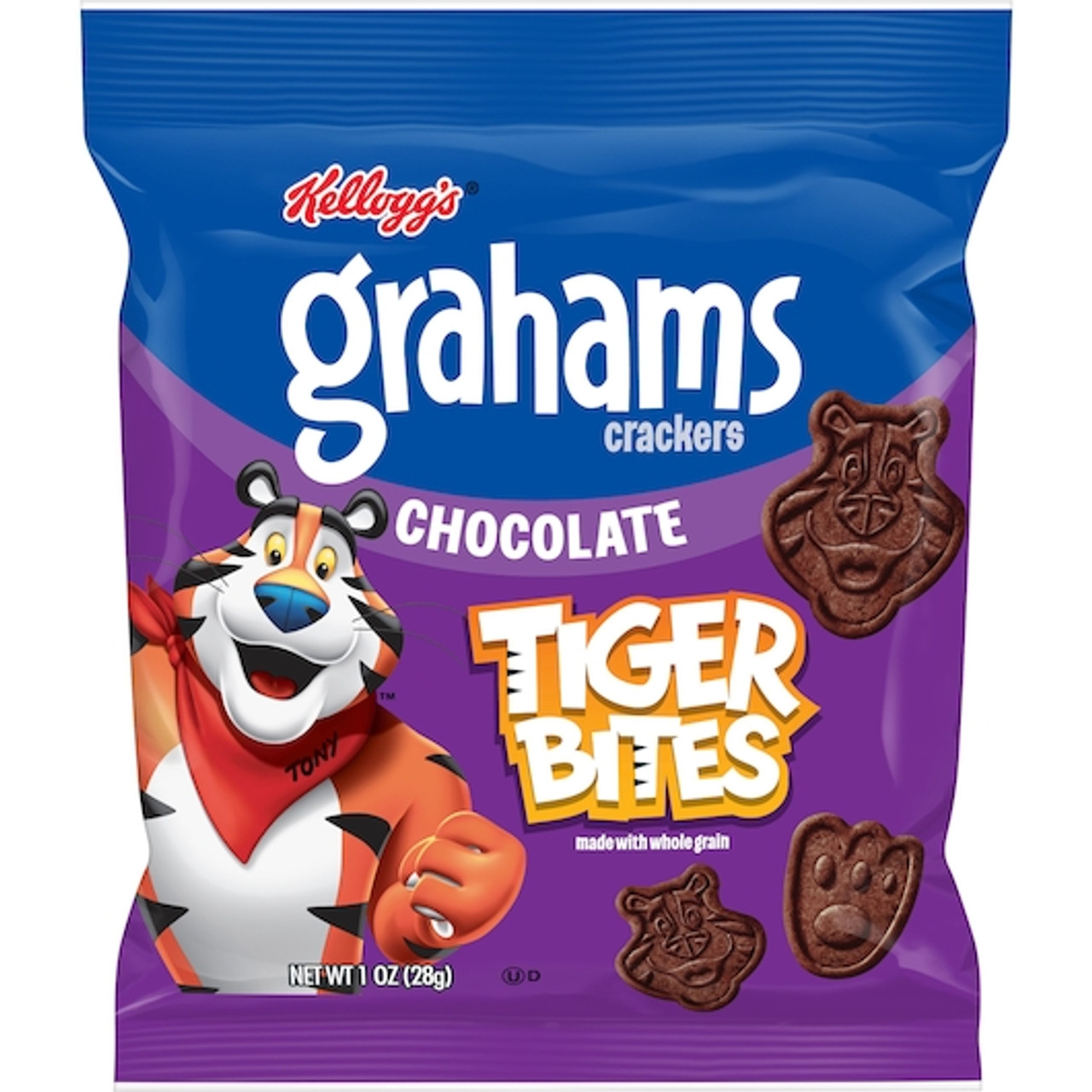 Kelloggs Tiger Bites Chocolate Graham Cracker, 1 Ounces, 150 Per Case