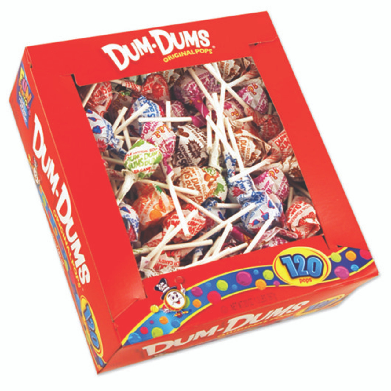 Spangler Candy Dumdum Pops Lollipops, 120 Count, 1 Per Pack, 18 Per Case