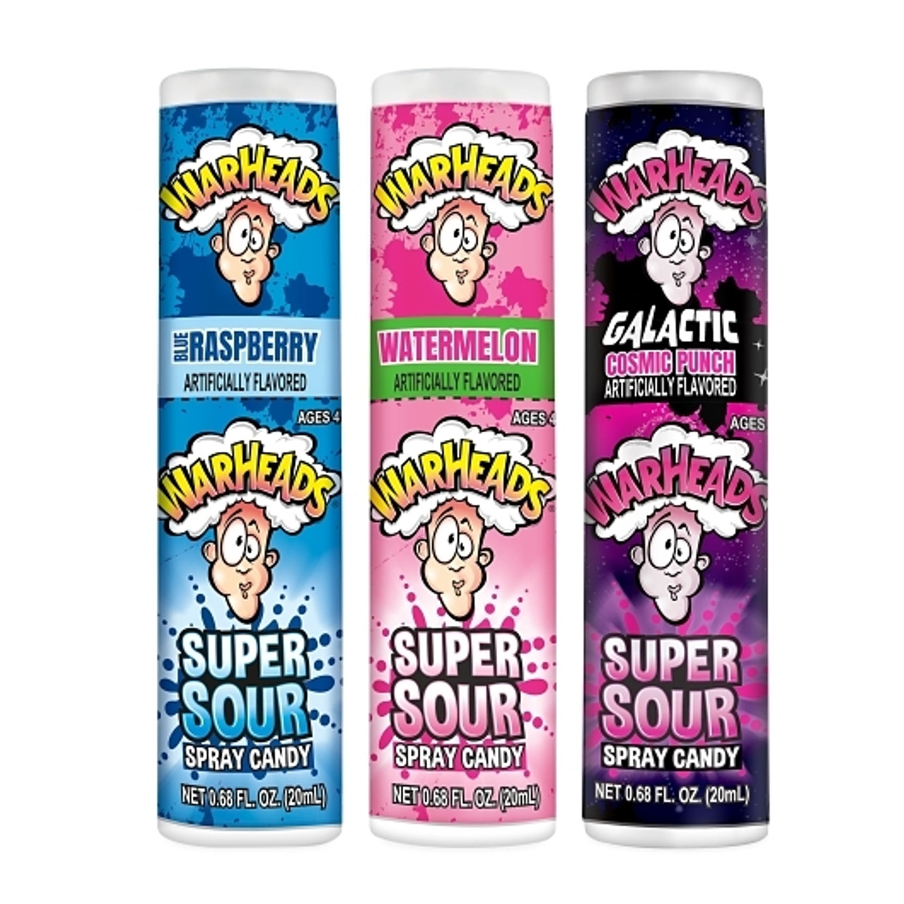 Warheads Super Sour Spray Candy, 0.68 Ounce, 288 Per Case