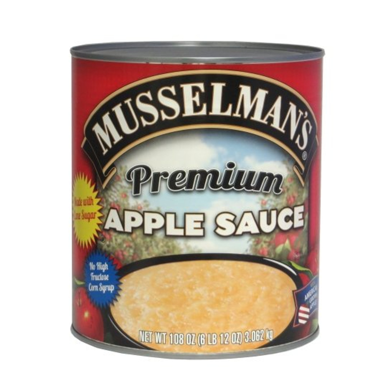 Musselmans Premium Applesauce, 108 Ounce, 6 Per Case