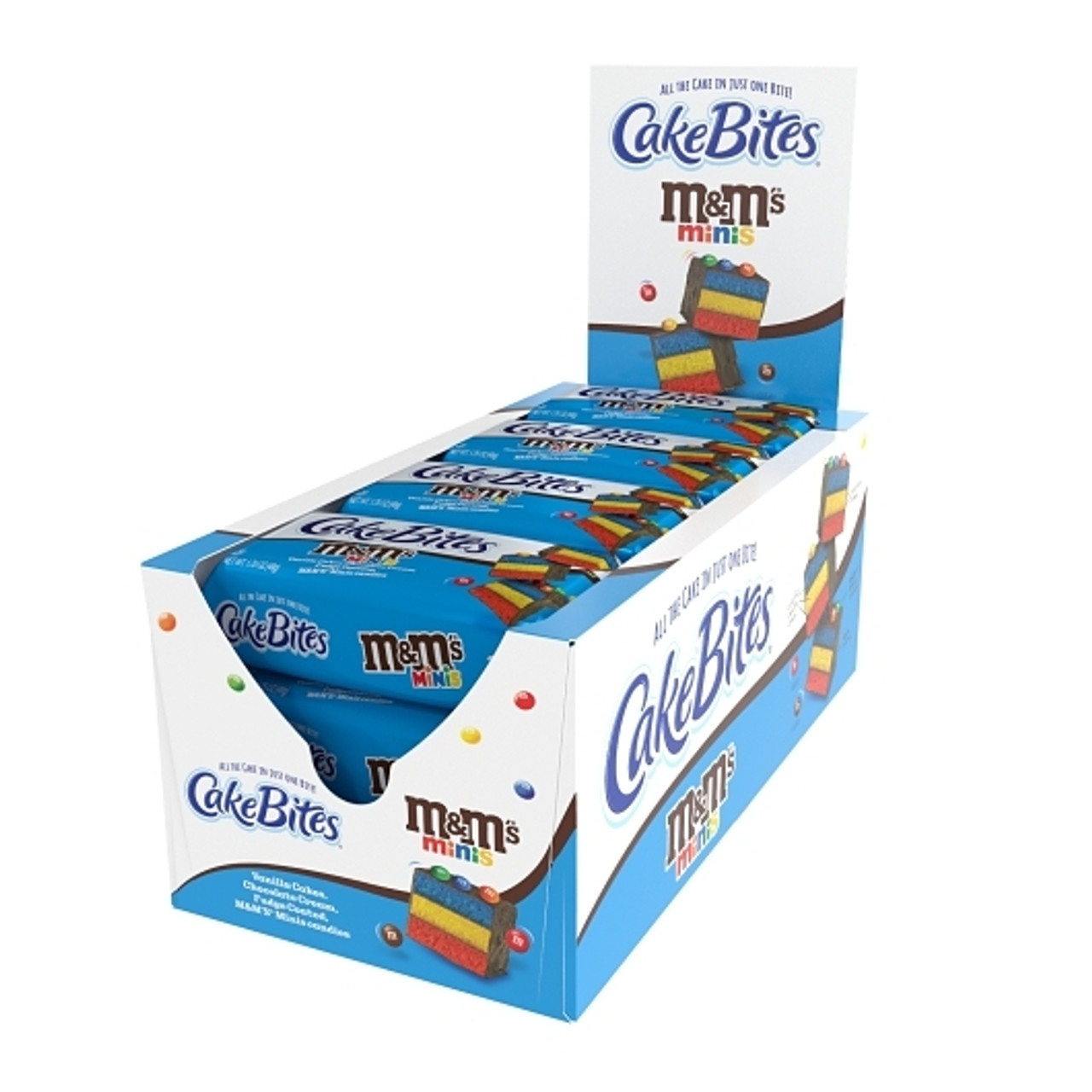 Mars M&M Cakebites Single Serve, 2 Ounce, 12 Per Box, 8 Per Case