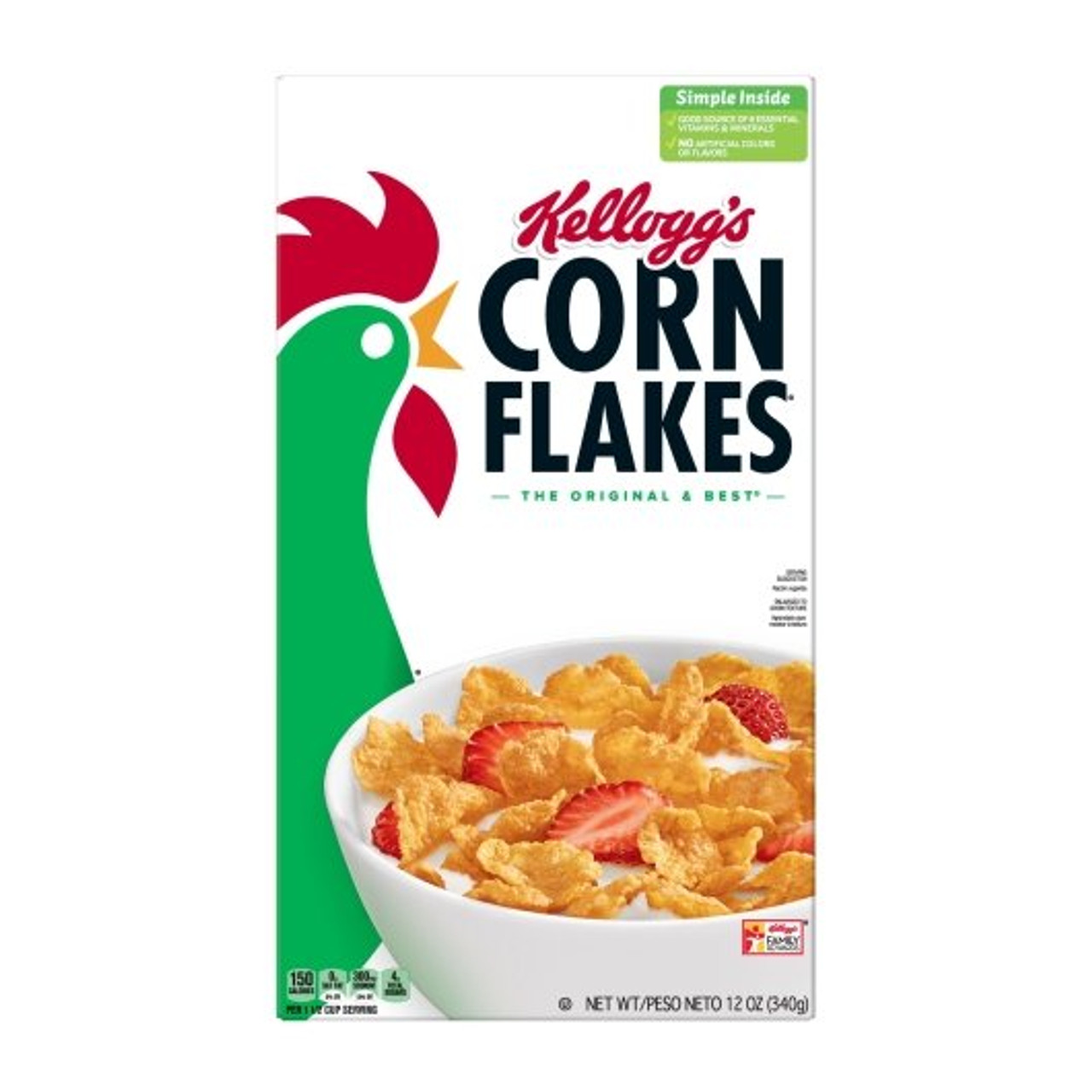 Kellogg s Corn Flakes Cereal Box, 12 Ounce, 10 Per Case