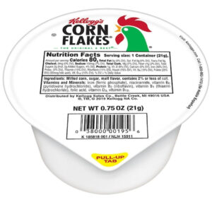 Kellogg Corn Flakes Cereal Cup, 0.75 Ounce, 96 Per Case