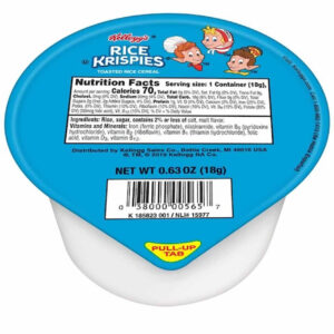Kellogg Rice Krispies Cereal, 0.62 Ounce, 96 Per Case