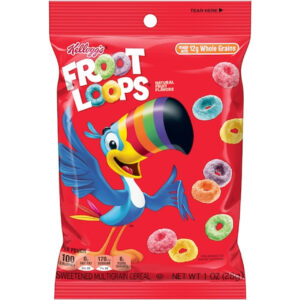 Kellogg Reduced Sugar Froot Loops Cereal, 1 Ounce, 96 Per Case