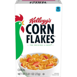 Kellogg s Corn Flakes Cereal Box, 0.81 Ounce, 70 Per Case