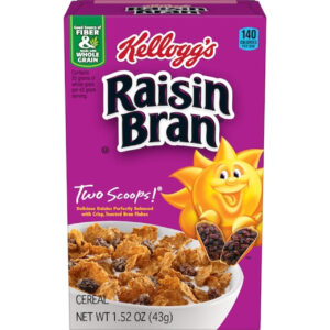 Kellogg Raisin Bran Cereal, 1.52 Ounce, 70 Per Case
