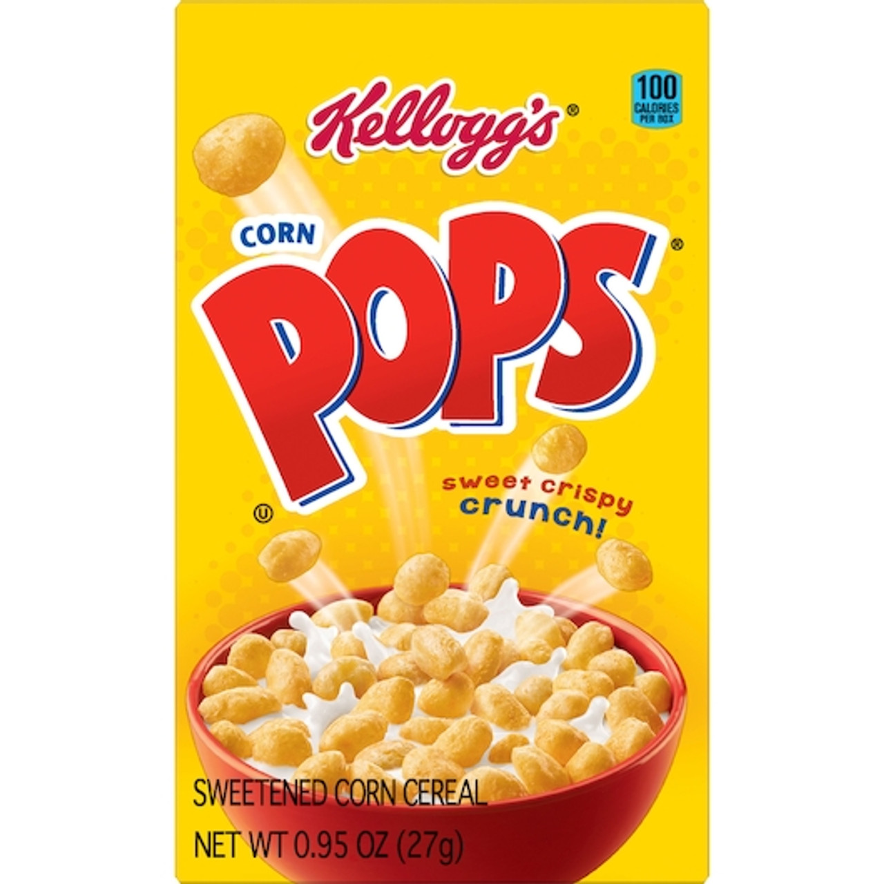 Kellogg s Corn Pops Cereal Box, 0.95 Ounce, 70 Per Case