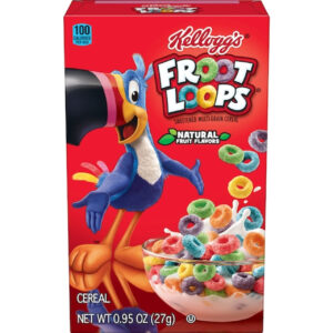 Kellogg s Froot Loops Cereal, 0.95 Ounce, 70 Per Case