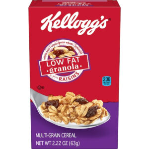 Kelloggs Low Fat Granola With Raisins Cereal, 2.22 Ounce, 70 Per Case