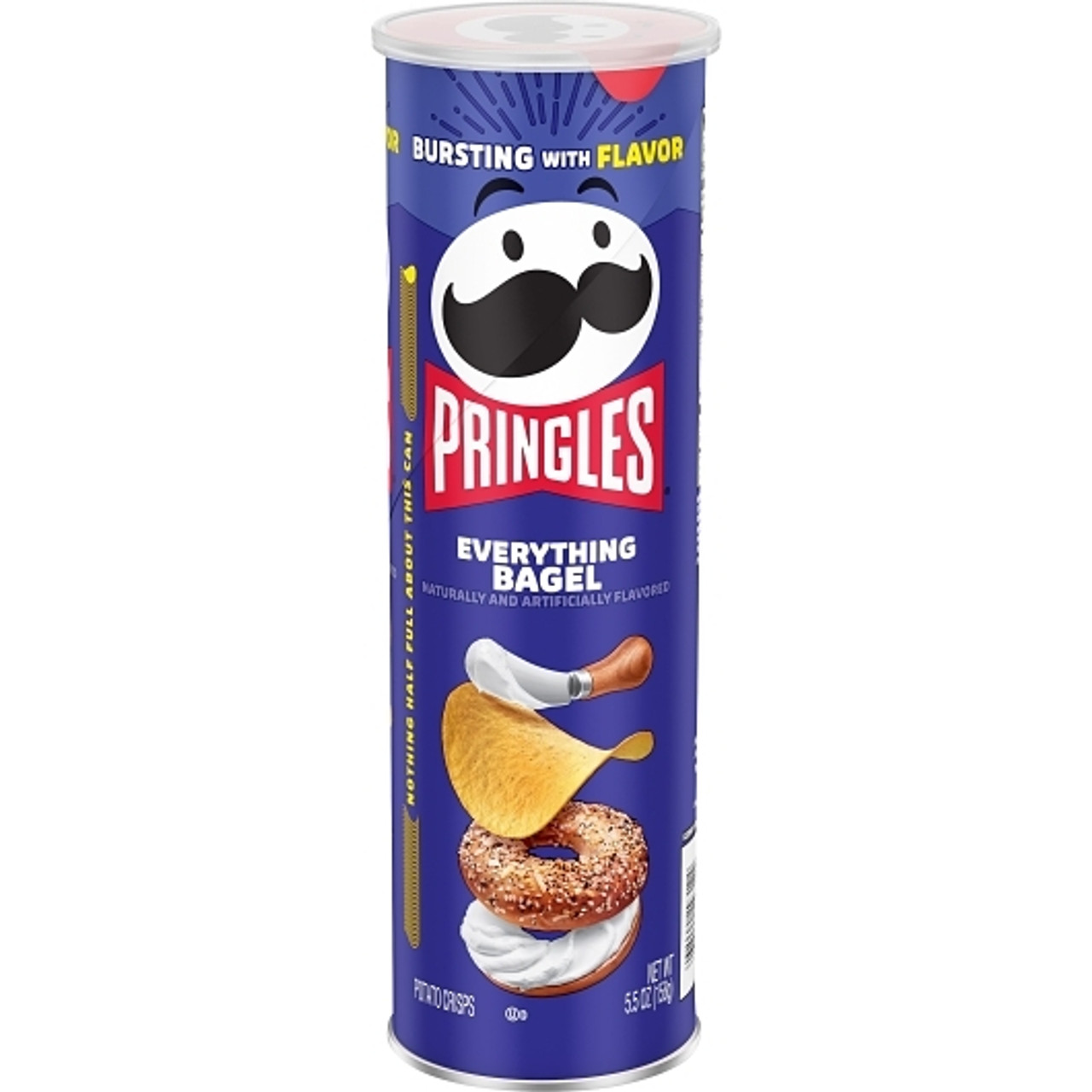 Pringles Everything Bagel Potato Crisps Chips, 5.5 Ounce, 14 Per Case