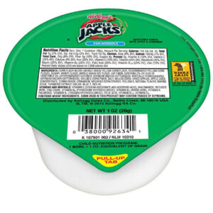 Kellogg s Reduced Sugar Whole Grain Apple Jacks Cereal, 1 Ounce, 96 Per Case