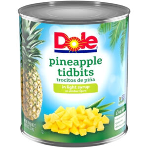 Dole Choice Pineapple Tidbits In Light Syrup, 106 Ounce, 6 Per Case
