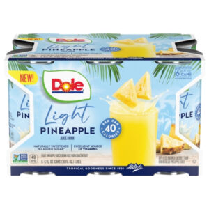 Dole Light Pineapple Juice, 36 Fluid Ounce, 8 Per Case