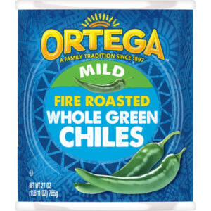 Ortega Fire Roasted Whole Green Chiles, 27 Ounces, 12 Per Case