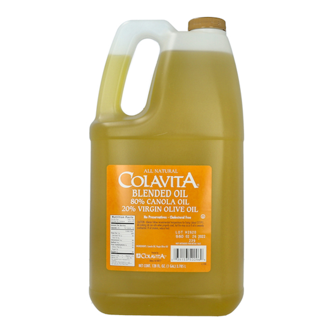 Colavita Canola/Virgin Olive Oil Blend 80/20, 128 Fluid Ounces, 6 Per Case
