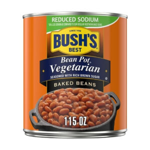 Bush s Best Reduced Sodium Pot Vegetarian Baked Beans, 115 Ounce, 6 Per Case