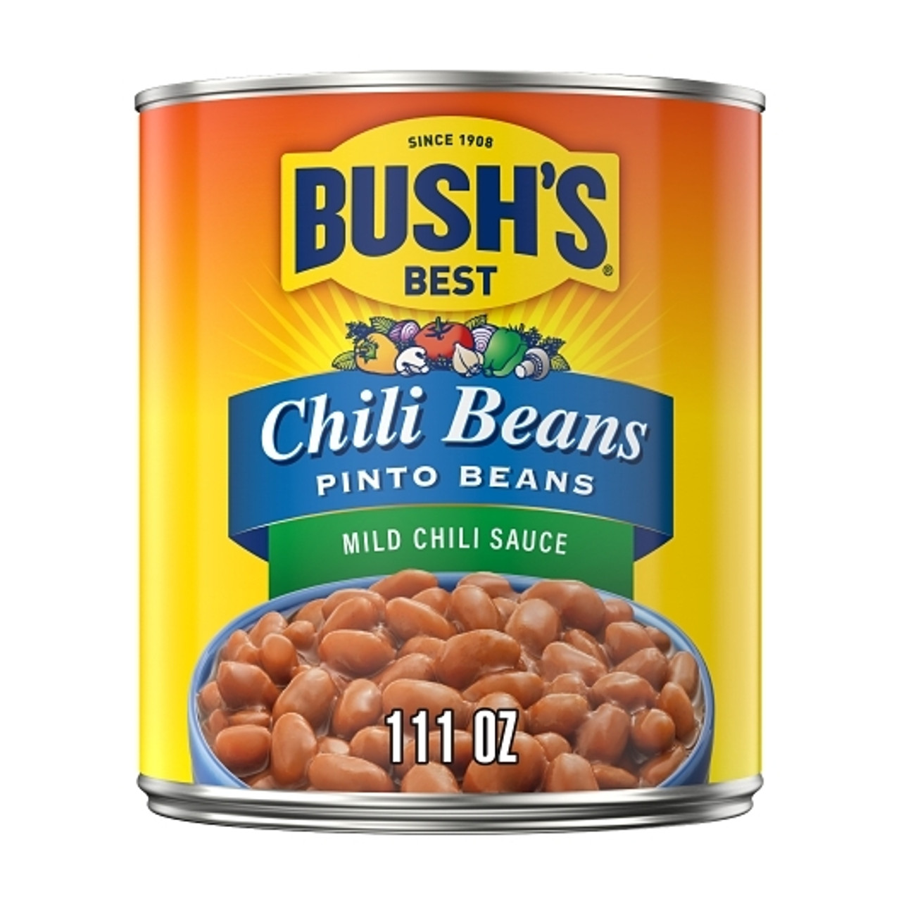 Bushs Best In Chili Sauce Beans, 111 Ounce, 6 Per Case