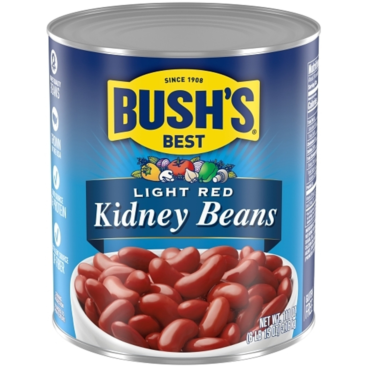 Bush s Best Light Red Kidney Beans, 111 Ounces, 6 Per Case