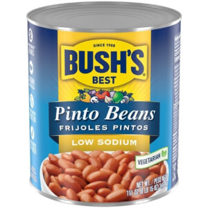 Bushs Best Low Sodium Pinto Beans, 111 Ounce, 6 Per Case