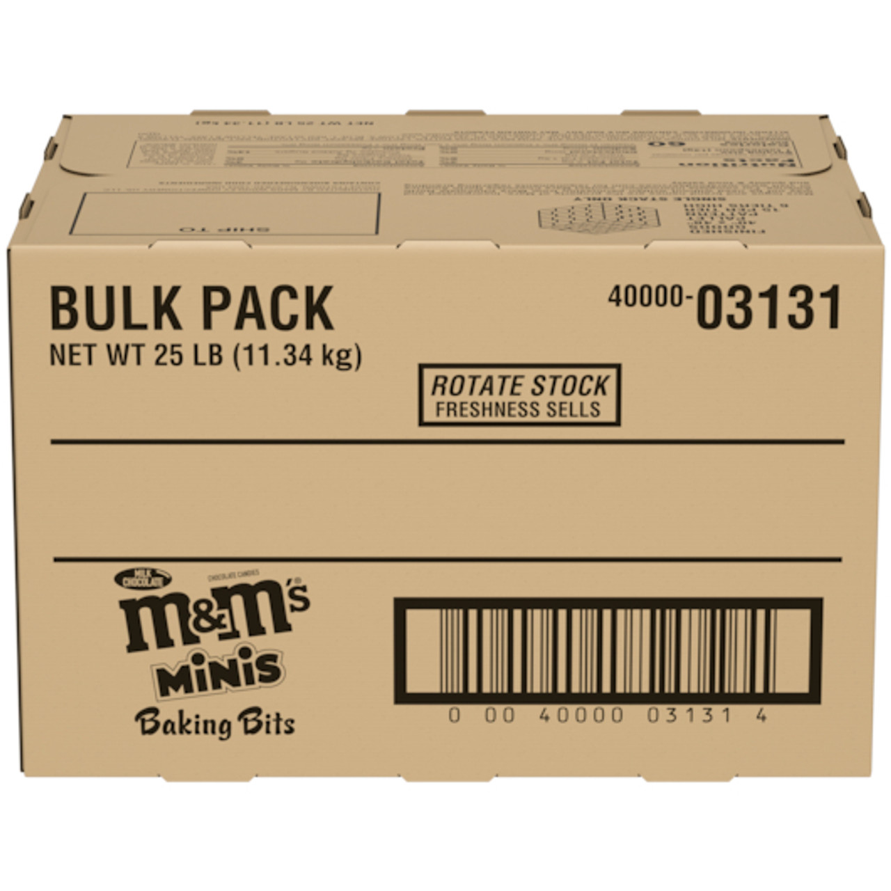 M&M s Chocolate MINIS Size Baking Bits, 25 Pounds