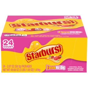 Starburst Fave Reds, 2.07 Ounces, 24 Per Pack, 12 Per Case