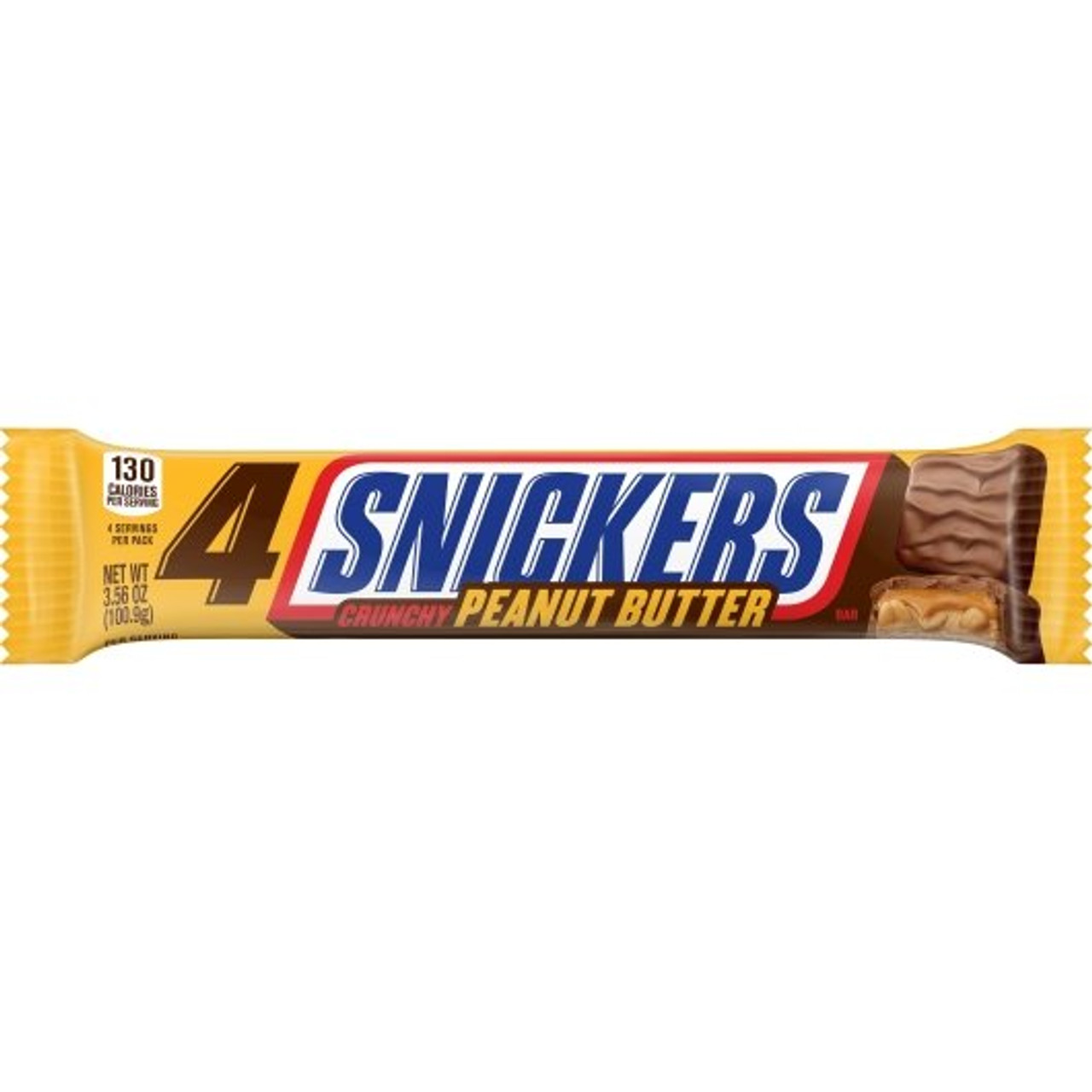 Snickers King Size Peanut Butter Squared Snicker, 3.56 Ounce, 18 Per Box, 6 Per Case