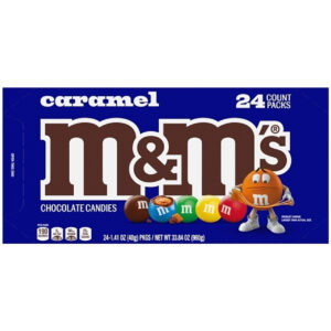 M&M s Caramel, 1.41 Ounce, 24 Per Box, 12 Per Case