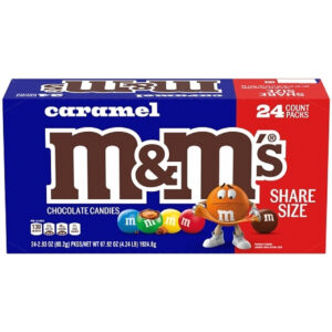 M&M Caramel Sharing Size, 2.83 Ounce, 24 Per Box, 6 Per Case