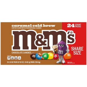 M&M s Caramel Cold Brew Share Size, 2.83 Ounce, 24 Per Box, 6 Per Case