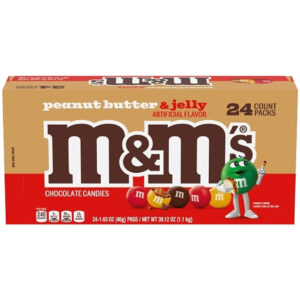 M&M Peanut Butter And Jelly, 1.63 Ounce, 24 Per Box, 12 Per Case