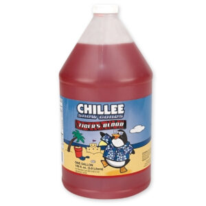 Chillee Snow Cone Tigers Blood Syrup, 1 Gallon, 4 Per Case