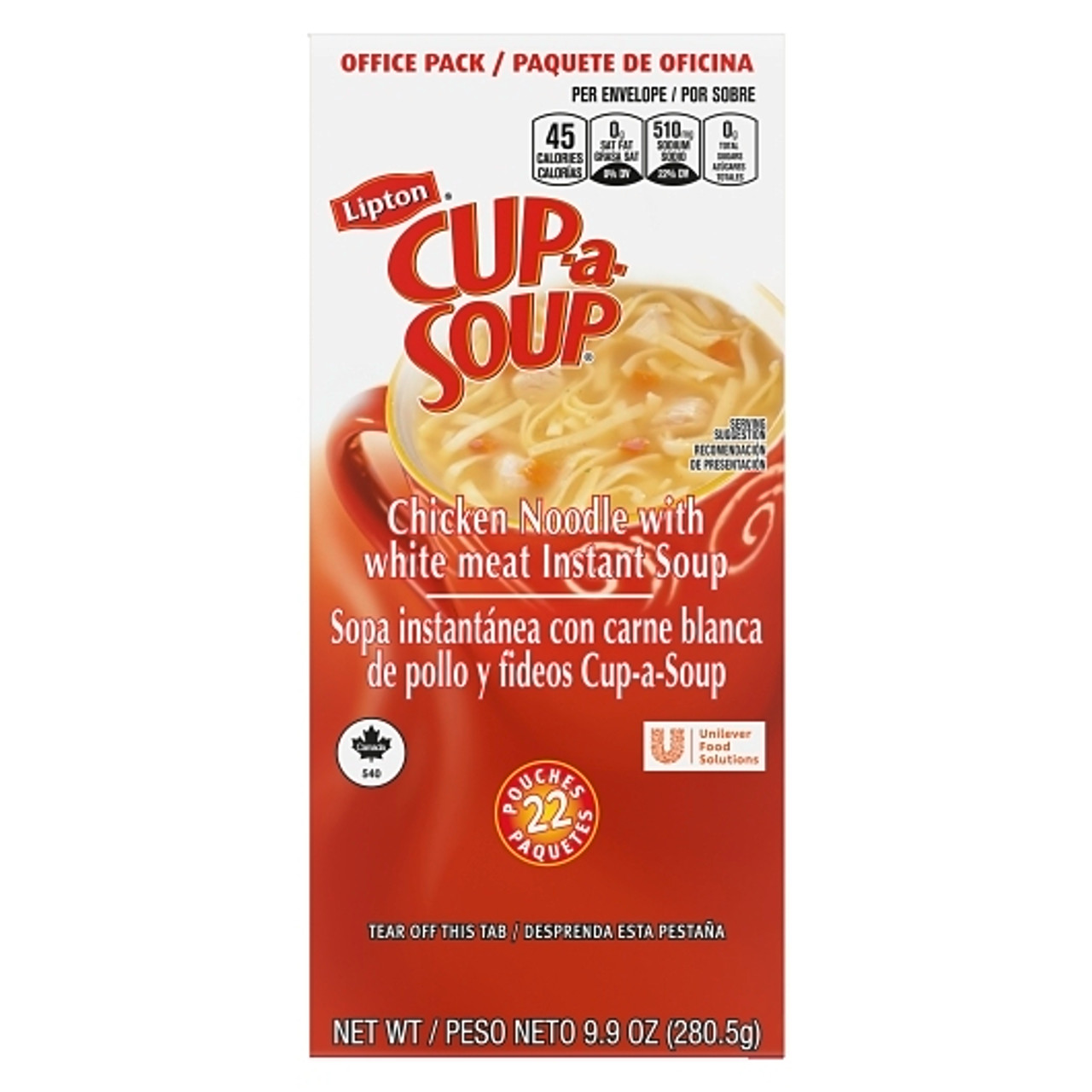 Lipton Cup-A-Soup Cup Of Soup Chicken Noodle, 22 Count, 4 Per Case