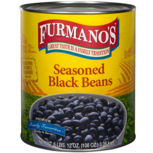 Furmanos Seasoned Black Beans, 108 Ounce, 6 Per Case