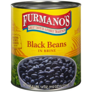 Furmanos Black Beans In Brine, 110 Ounce, 6 Per Case