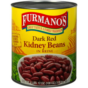 Furmano s Dark Red Kidney Beans In Brine , 108 Ounce, 6 Per Case
