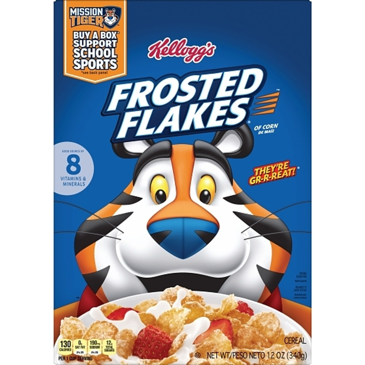 Kellogg s Frosted Flakes Original Cereal, 12 Ounce, 18 Per Case