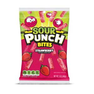 Sour Punch Strawberry Bites, 5 Ounce, 12 Per Case