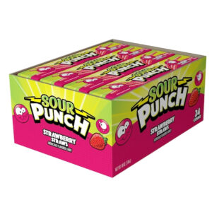 Sour Punch Straws Tray Gummy Candy, 2 Ounce, 288 Per Case