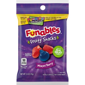 Funables Mixed Berry Fruit Snacks, 2.5 Ounce, 48 Per Case