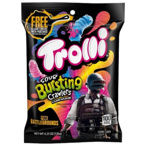 Trolli Sour Brite Crawlers Sour Bursting Crawlers Sour Duo Crawlers Candy - Display, 72 Count, 1 Per Case