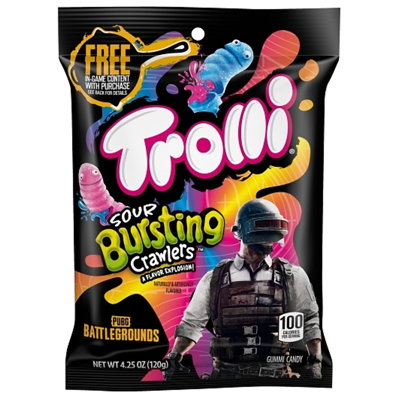 Trolli Sour Brite Crawlers Sour Bursting Crawlers Sour Duo Crawlers Candy - Display, 72 Count, 1 Per Case