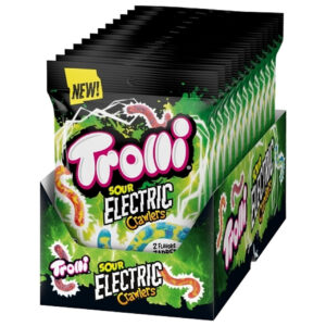 Trolli Electric Crawlers Peg Bag, 4.25 Ounce, 12 Per Case