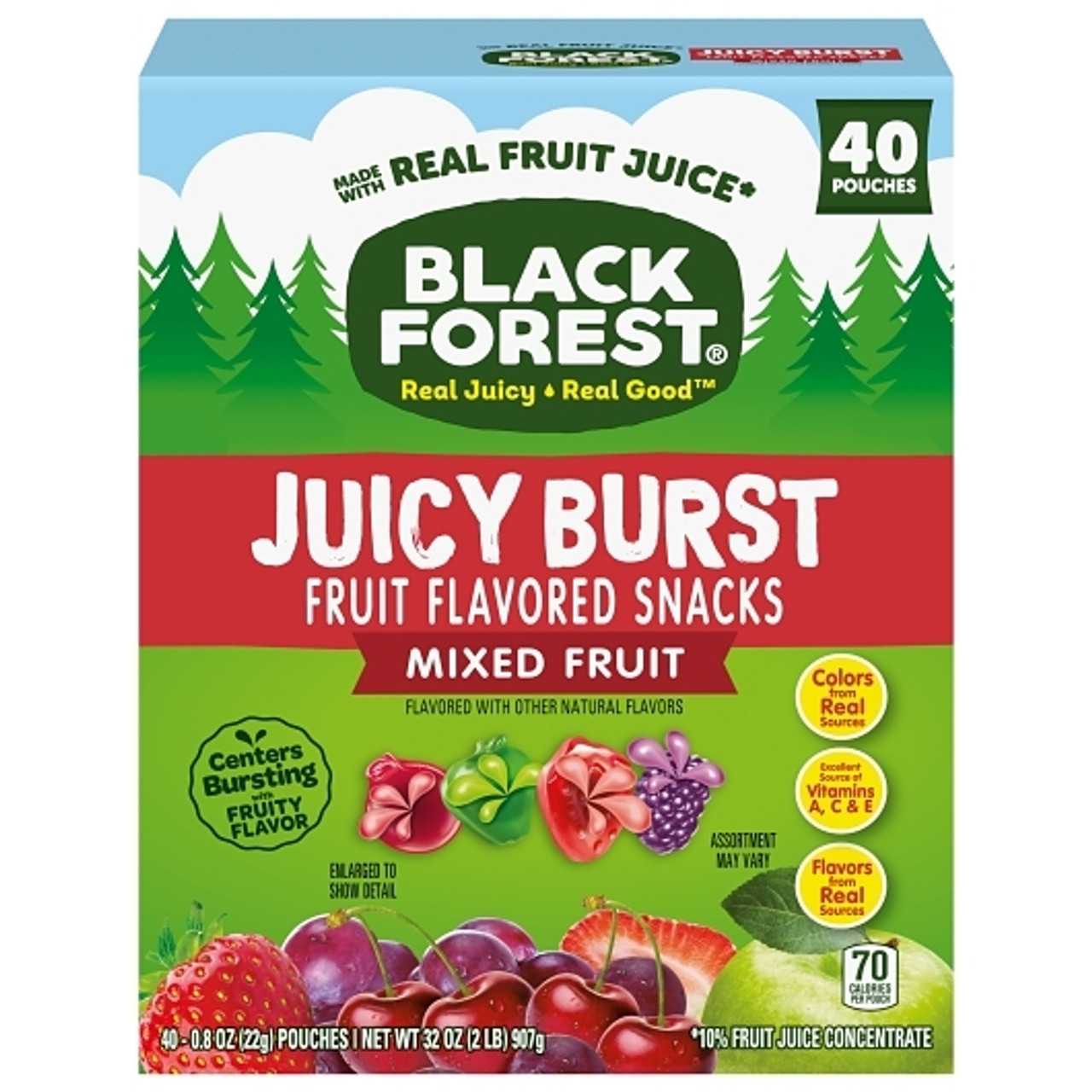 Black Forest Mixed Fruit Juicy Burst, 32 Ounce, 6 Per Case