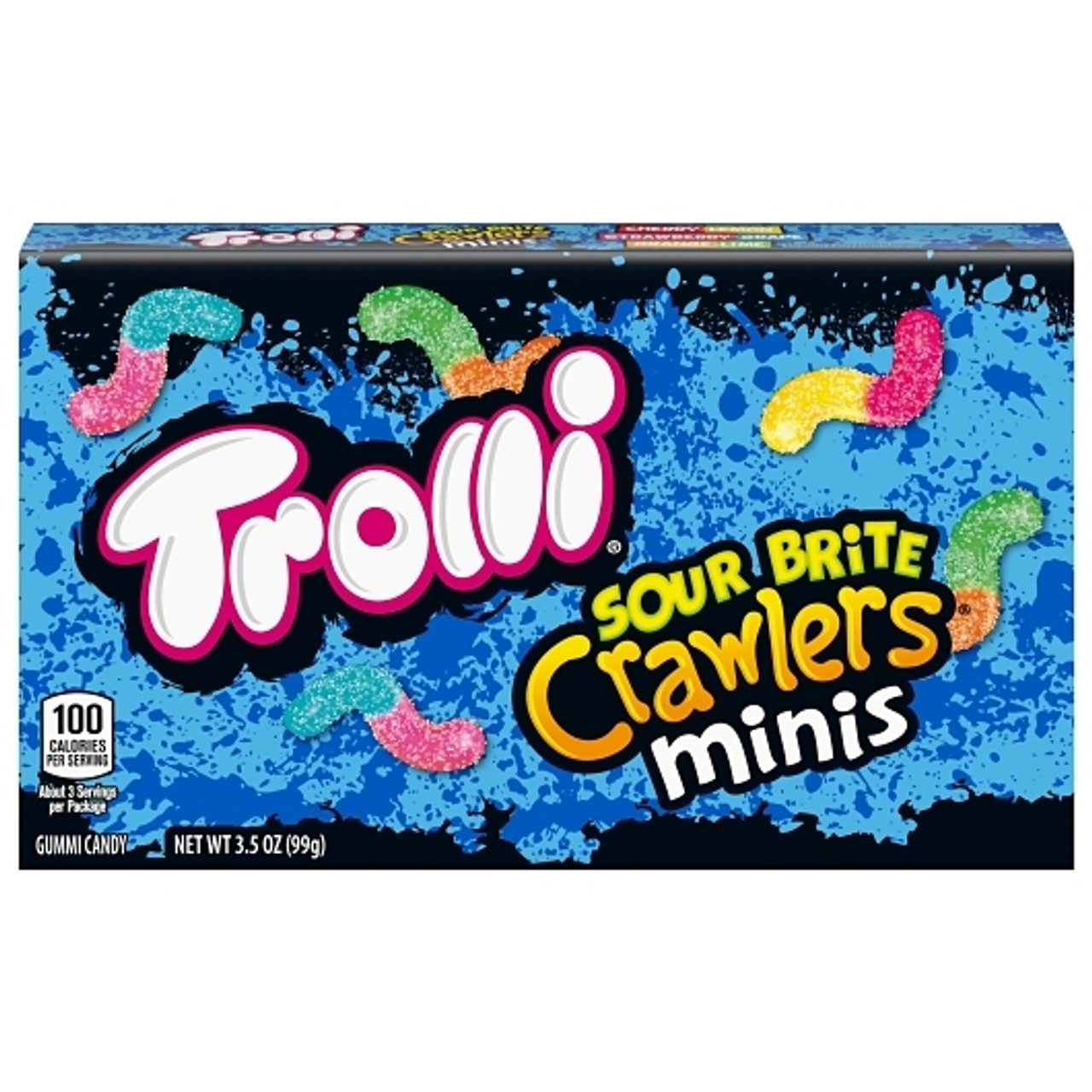 Trolli Sour Brite Crawlers Theater Box, 3.5 Ounce, 12 Per Case