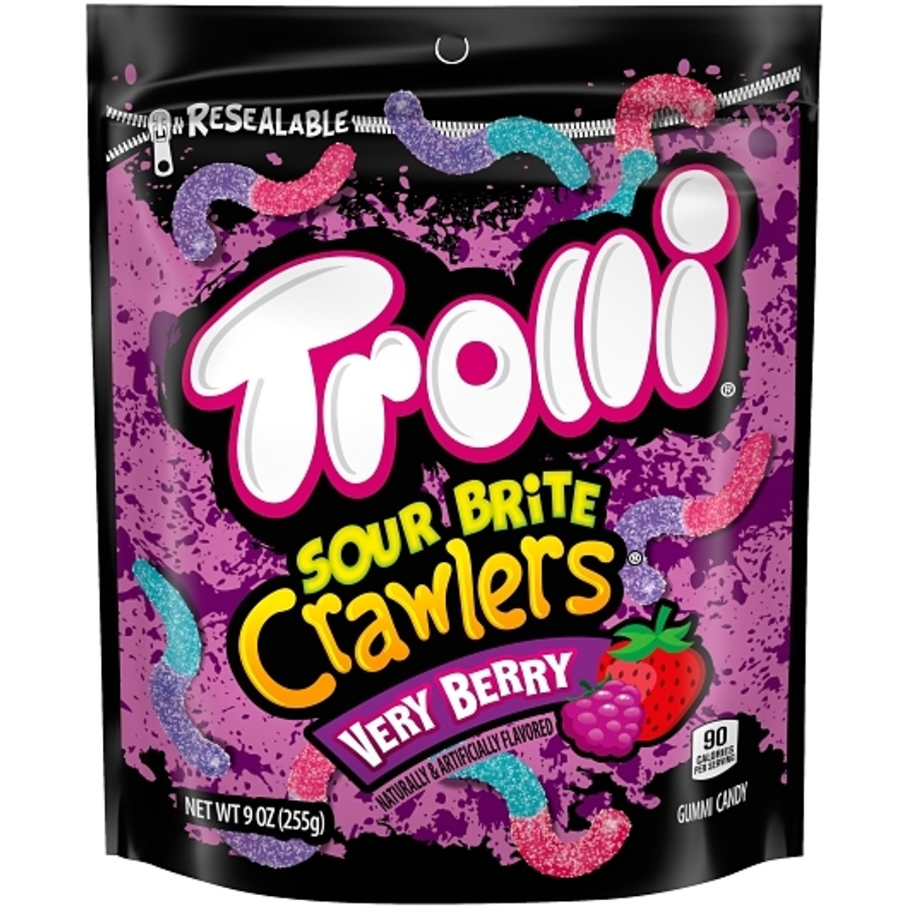 Trolli Minis Sour Brite Crawlers Gummy Candy, 9 Ounce, 6 Per Case